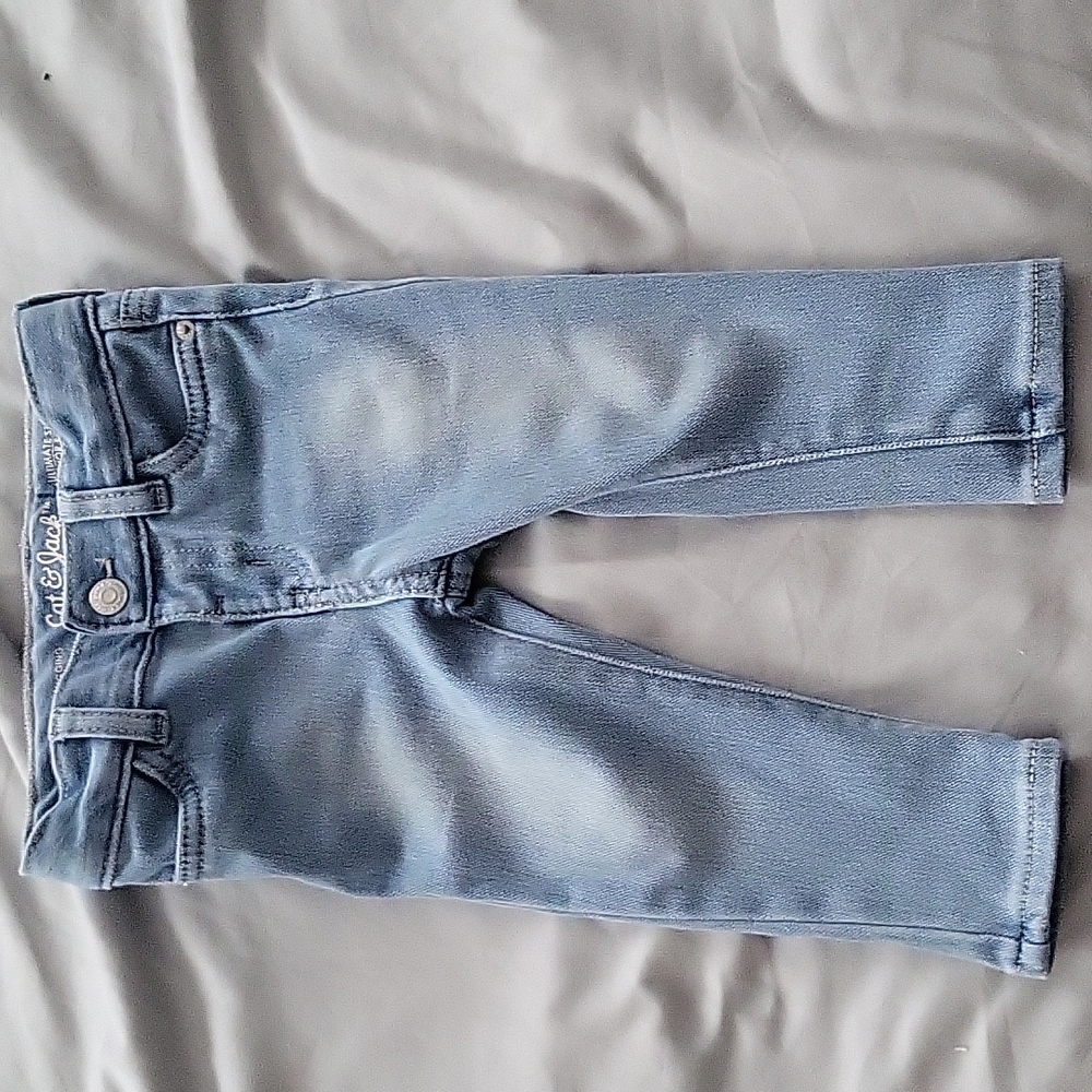 Infant baby girl jeans, size 12m